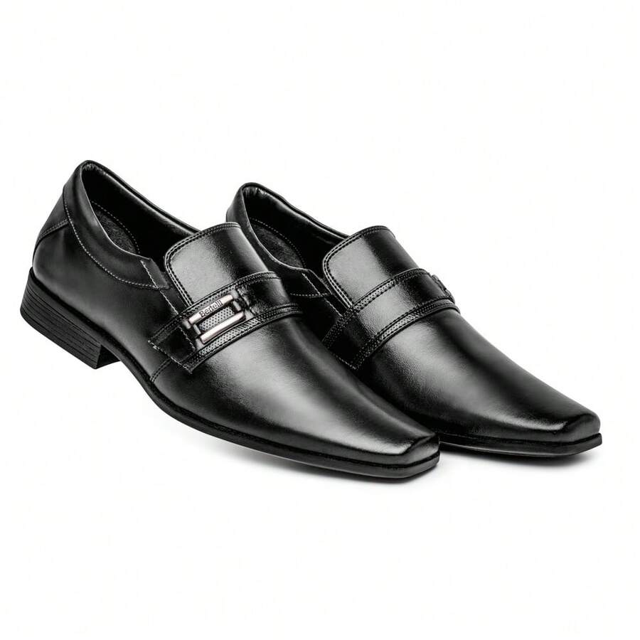 Men's Dress Shoes Leather Quality Super Comfort - 黑色 - 查看 1