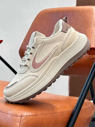 New Fashionable Versatile Sports Shoes For Women, Suitable For All Seasons. Cute, Retro, Resort Style, Casual Sports Shoes For Outdoor, Running, Dancing. Non-Slip, Lightweight, Comfortable, Leather Upper, Simple, Versatile Sports Shoes For Women. Lightweight, Durable, Minimalist, Versatile, Must-Have Casual Sports Shoes For Women (Please Order One Size Up)