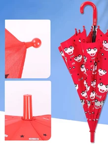 1 PC Paraguas transparente de última generación. Es ligero y encantador, ideal tanto como sombrilla como como paraguas, con bordes seguros. Disponible con mango recto o curvado, apto tanto para días soleados como lluviosos. Protege de los rayos UV, cuenta con mango largo, diseño creativo y divertido, resistente al viento, y posee un marco metálico reforzado. Es el regalo creativo perfecto para Navidad y Acción de Gracias. - Gris - Ver 5