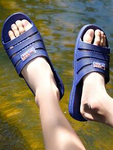 Dép nam đế mềm mùa hè Dép đi trong nhà chống trượt bền trong phòng tắm, Dép đế dày chống trượt ngoài trời, Dép đi trong nhà đế mềm đế dày chống trượt cho nam - Xem 2