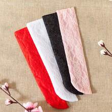 1 pieza Funda y bolsa de encaje de abanico plegable para mujeres de varios colores (Abanico no incluido), Set de regalo de accesorios de abanico - Multicolor - Ver 1