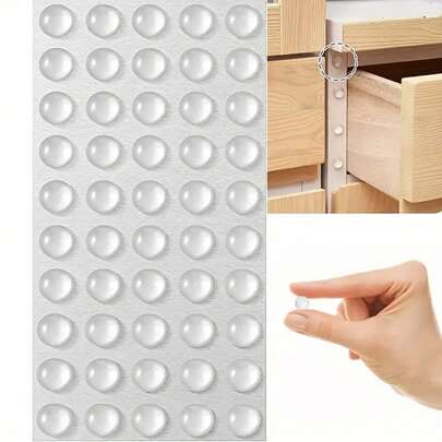 50/100pcs Self-Adhesive Door Stopper Rubber Shock Absorber Cabinet Bumper Silicone Furniture Pad Cushion Protection Pad Best Gifts Birthday Graduation