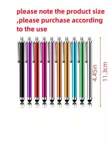 10pcs For Touch Screen Stylus, Pink, Purple, Black, Green, Silver Stylus, Fashion Office Universal Touch Screen Capacitive Stylus, Touch Sensitive Compatible With Kindle, Compatible With IPad, Compatible With IPhone, Compatible With Samsung Gifts For Mother, Family, Friends, Birthday, Holiday Stylus Pen