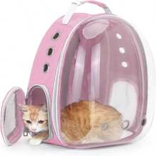IISVGE Cat Backpack Carrier, Pet Bubble Carrying Bag For Small Medium Kitty Puppy, Transparent Cat Space Capsule Backpack Airline Approved, Breathable Cat Travel Bag For Hiking Walking Camping, Black - Multicolor - View 11