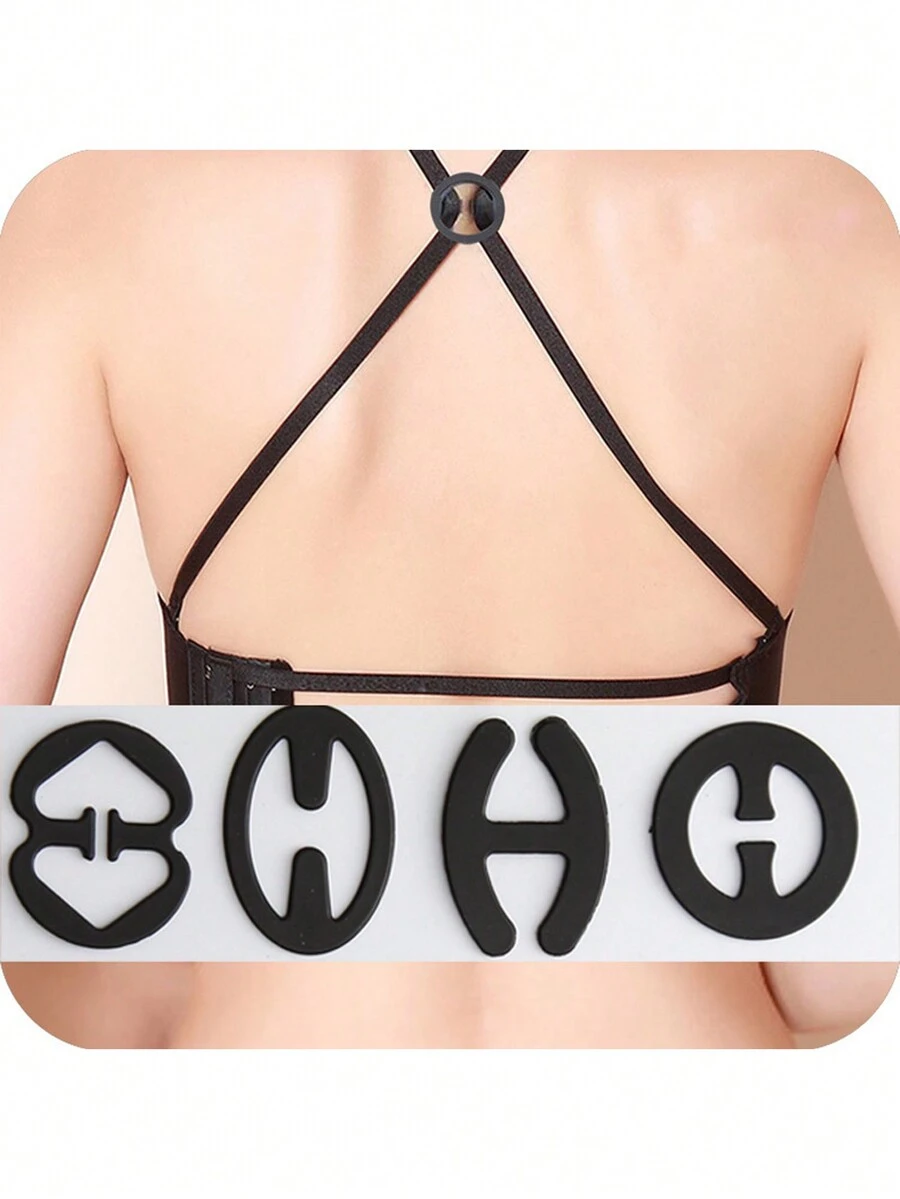 3 件装隐形胸罩肩带夹可调节防滑内衣肩带固定器配件 - 多款 - 查看 1