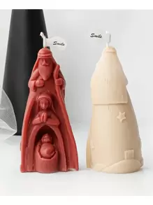 Maagd Maria Kaars Siliconen Mal Trio Maria En Jezus Geboren Geboorte Scène Portret Beeld Heilige Familie Van Maagd Jezus Woondecoratie
