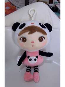 2024 新款兔子 G-Baby 娃娃金鱼泡泡毛绒娃娃带安抚毯，生日礼物娃娃吊坠 - 彩色 - 查看 3