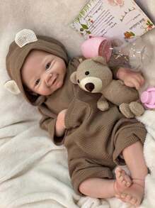 1 Máy Tính 18Inch Vivienne Full Silicone Bé Gái Tái Sinh Búp Bê Handmade Bebe Cảm Ứng Mềm Mại 3D Sơn Da Bé Sơ Sinh búp Bê, Trang Trí Phòng - Búp bê tái sinh - Xem 5