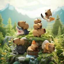 Capybara Play Cute Desktop Decoration Birthday Gift Cartoon Figurine - Multicolor - View 1