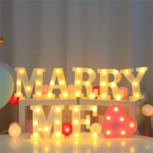 1 件大号数字字母灯、LED 灯、发光数字夜灯、婚礼情人节生日派对圣诞节家庭酒吧派对装饰装饰灯、万圣节、圣诞节 - 多款顏色 - 查看 3