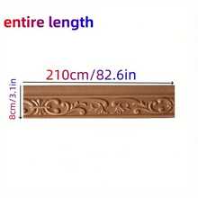 2pcs European Style Patterned Adhesive Skirting Line, Waterproof Wall Border Strip, 3D Decorative Door Frame Edge Sticker, Wall Decoration Wainscoting - Multicolor - View 3