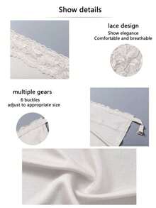 1 Phụ kiện áo ngực ren khối màu dành cho nữ Phụ kiện Bralette có hoa văn sọc, Miếng đệm áo lót nâng ngực có thể tháo rời và giặt được làm bằng polyester dệt - hồng - Xem 5