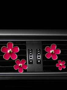 4入組車用空調出風口裝飾，可愛花朵車用空調出風口裝飾，車內用品 - 均碼 - 查看 4