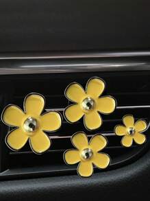 4入組車用空調出風口裝飾，可愛花朵車用空調出風口裝飾，車內用品 - 均碼 - 查看 9