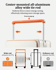 Joyway PC材質前開行李箱，配備萬向輪、內部筆電收納隔層和USB接口