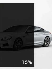 1 rollo de película de privacidad para ventanas, película autoadhesiva para ventana de vidrio de coche con VLT 5/15/25/35/50/70%, pegatinas de vidrio decorativas de vinilo opacas que bloquean el sol - Negro - Ver 36