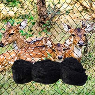 1pc Heavy Duty Bird Netting, 295.28 Inch X 590.55 Inch, Suitable For Chicken Coops, Plants And Vegetables - Durable PVC Material, Enhances Animal Habitat Protection, Reusable Outdoor Poultry Protective Net, Ideal For Birds, Deer, Squirrels, Blueberry Bushes, Fruit Trees And Vegetable Gardens, Crop And Climbing Fruit Fencing - Sturdy Outdoor Mesh Barrier