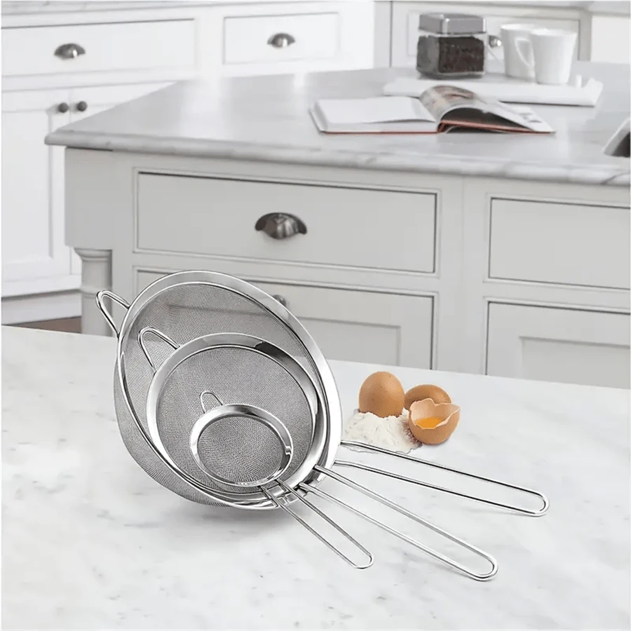 Tamis En Inox 304 Pour Extraits - Lot De 3 (25, 45, 75 Mailles) - Diamètre 15cm - Usage Cuisine Et Labo
