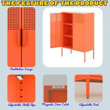 Steel Lockers, Adjustable Laminates, Side Cabinets, Shoe Cabinets, Lockers Orange - Orange - View 3