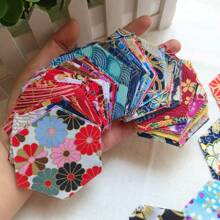 56 件日式六角形预切缎面烫金布束适用于 DIY 手工绗缝拼布 1.57 英寸 - 56pcs - 查看 1