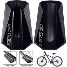 Noble Eagle Supporto per bicicletta per parcheggio, montato sulla ruota anteriore, per biciclette da strada e da montagna, supporto per supporto della staffa, con pad antigraffio aderente, pedana di sollevamento per allenatori di bici, accessori per il ciclismo - nero - Visualizzare 3