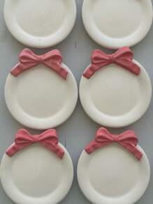 1 khuôn silicon trang trí nơ ren DIY, dùng cho nhựa Epoxy, silicon, khay đựng đồ trang sức thủ công, đế lót ly, chân nến, bê tông, xi măng, đúc đất sét - trắng - Xem 10