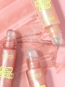 HECI BEAUTY HECI BEAUTY Roller Liquid Body Highlighter,1pc Glitter Face Contour Highlight Brightening Makeup Illuminating Cosmetic, Pearl Highlighter For Full Body,Sexy Beauty Highlight Oil Cosmetics For Beach,Glass Roller Bottles Leak Proof Massage Roller Ball Bottles,Suitable For Students Returning To School