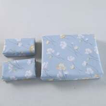 3pcs Printed Brushed Bedding Set Including 1 Fitted Sheet And 2 Pillowcases, No Comforter, Suitable For Hotel, Dorm, Bedroom, Guesthouse