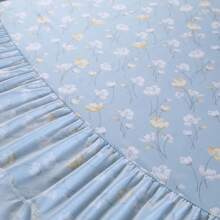 3pcs Printed Brushed Bedding Set Including 1 Fitted Sheet And 2 Pillowcases, No Comforter, Suitable For Hotel, Dorm, Bedroom, Guesthouse