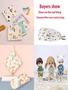 5pcs Cartoon Dinosaur & Lion Series Twill For DIY Baby Bedding Clothes And Quilting, Bedding Fabric - Multicolor - View 1