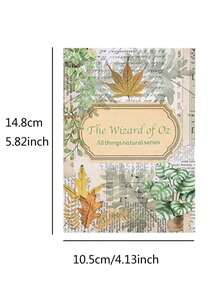 1 Cuaderno con 20 hojas de pegatinas decorativas vintage de flores y plantas botánicas de PET para scrapbooking - Multicolor - Ver 3