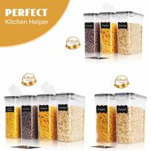 THELIFE Caixas de Alimentos Lacradas com Tampas, Conjunto de 2/3/4 Peças de 2,5 Litros, Organizador de Despensa de Cozinha para Armazenar Cereais, Farinha, Açúcar e Lanches. Seguro para Máquina de Lavar Louça. Potes de Comida de Plástico para Cozinha, Despensa, Armazenamento e Organização de Carro, Armazenamento, Organizador, Organizador, Cozinha, Viagem, Itens de Cozinha, Utensílios de Cozinha, Coisas de Cozinha, Decoração Doméstica, Presentes de Natal, Presentes para Casa, Decoração de Quarto