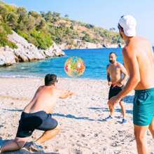 Summer PVC Beach Ball 3pcs, Summer Printing Beach Ball, Transparent PVC Ball Water Balls, Outdoor Beach Inflatable Water Ball - Multicolor - View 6