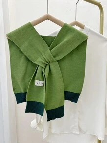 1 pieza Chal/Poncho de punto con decoración acrílica, estilo clásico casual de vacaciones con protección solar y UV, perfecto como accesorio de viaje al aire libre para mujeres