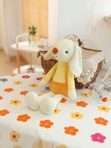 1 pieza Muñeca de peluche de conejo de azúcar, muñeca de conejo de dibujos animados, muñeca de conejo princesa, animal de peluche, decoración del hogar, almohada - Multicolor - Ver 7