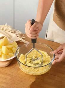 1入組馬鈴薯泥捣碎器，廚房蔬菜搗碎器，配手柄，手動水果捣碎器，馬鈴薯榨汁器，馬鈴薯濾泥器，蔬菜破壞機，廚房用品，廚房小配件 - 彩色 - 查看 13