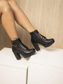 Women Pant Boots - 黑色 - 查看 5