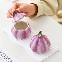 One Creative Onion Shaped Ceramic Jewelry Box, High-End Exquisite Gift For Pearl Necklace Ring Dressing Table Storage, With Lid And Watch Compartments - Multicolor - View 4