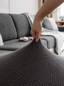 1pc All Seasons Stretch Sofa Cover, Anti-Splash, Anti-Skid, Fully Covered Thick Sofa Cushion Cover, Washable Dustproof And Stain Resistant Sofa Protector, Suitable For L-Shaped And 1,2,3,4 Seater Sofas - Dark Grey - View 8