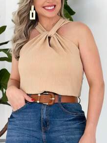Women Tops - Beige - View 2