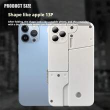2024全新獨特摺疊手機殼玩具槍，半自動拋殼軟彈玩具槍，機械連桿方便玩具，多種顏色可選，惡作劇玩具，生日/節日禮物 - 彩色 - 查看 2