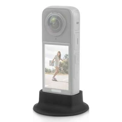  適用於Insta360 X4 PULUZ的矽膠固定底座桌面支架（黑色）
