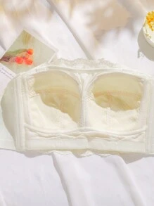 Front Closure Lace Comfortable Bra Wireless, Anti-Slip And Breathable, Push-Up And Prevent Sagging, Full Coverage And Beautiful Back, Molded Cup, Lingerie