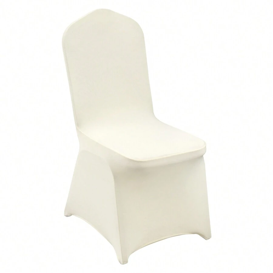 Stretch Spandex Folding Chair Covers, Universal Fitted Chair Cover, Removable Washable Protective Slipcovers, For Wedding, Holiday, Banquet, Party, Celebration, Dining (30PCS Ivory White) - Beige - View 1