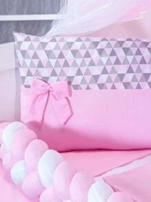 Bộ ga trải giường cho bé kèm vỏ gối - Hồng - Xem 2