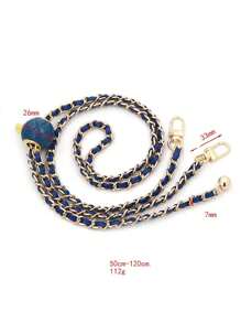 1入組多色鍊條肩帶袋，DIY可拆式斜挎包，金色球包肩帶女包配件，可調節金屬提包鏈 - 彩色 - 查看 5