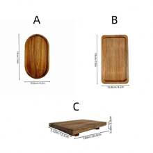 1 件木制托盘，适用于食物、熟食板、奶酪盘、床托盘、咖啡桌托盘、茶盘、厨房餐桌装饰，适合各种场合圣诞礼物 - 黃色 - 查看 2