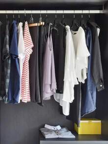 10 Pack Clothes Hangers Non-Slip Notched Space-Saving Plastic Clothing Hangers - Black - View 6