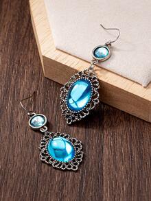 1 对复古风格夸张奢华耳环，优雅时尚耳环，多种颜色，适合作为送给女士或女友的礼物 - 異國風耳鉤耳墜 - 查看 4