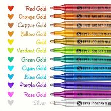 1 pièce de marqueurs de peinture acrylique vibrants - stylos pailletés métalliques pour l'artisanat créatif sur diverses surfaces - parfait pour les scrapbooks, la peinture sur roches, la céramique, le verre, le bois, les tissus, la canevas, les tasses et les artisanats de Noël pour la rentrée scolaire